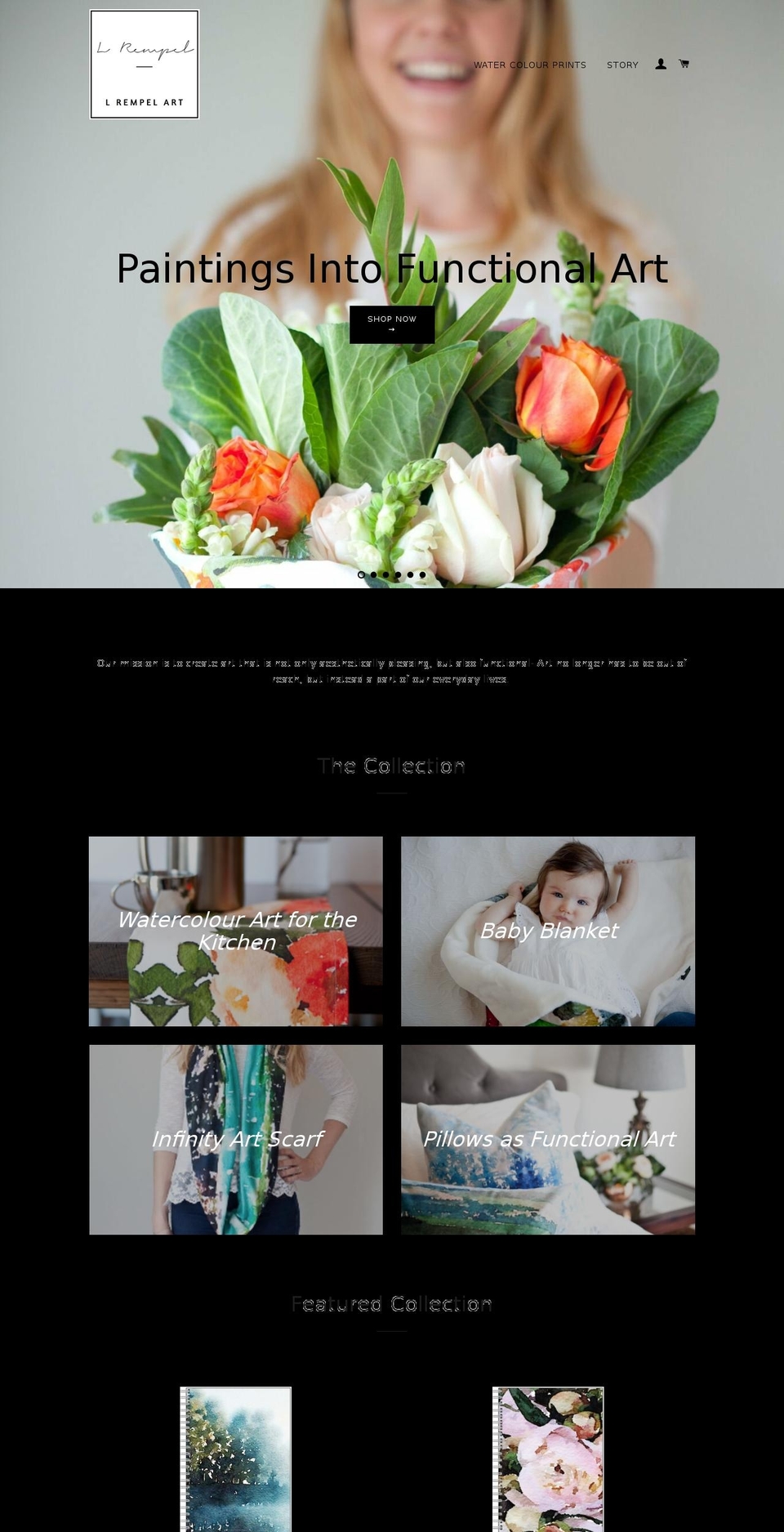 lrempelart.com shopify website screenshot