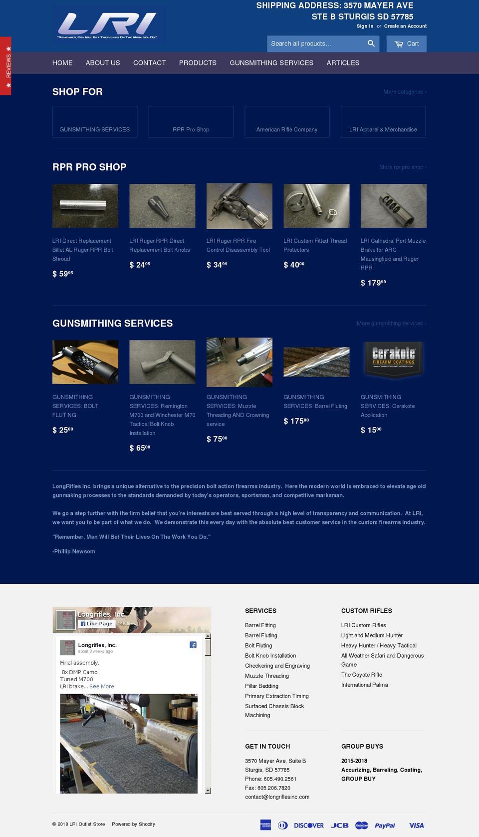 LRI Shopify theme site example lri-outlet-store.myshopify.com