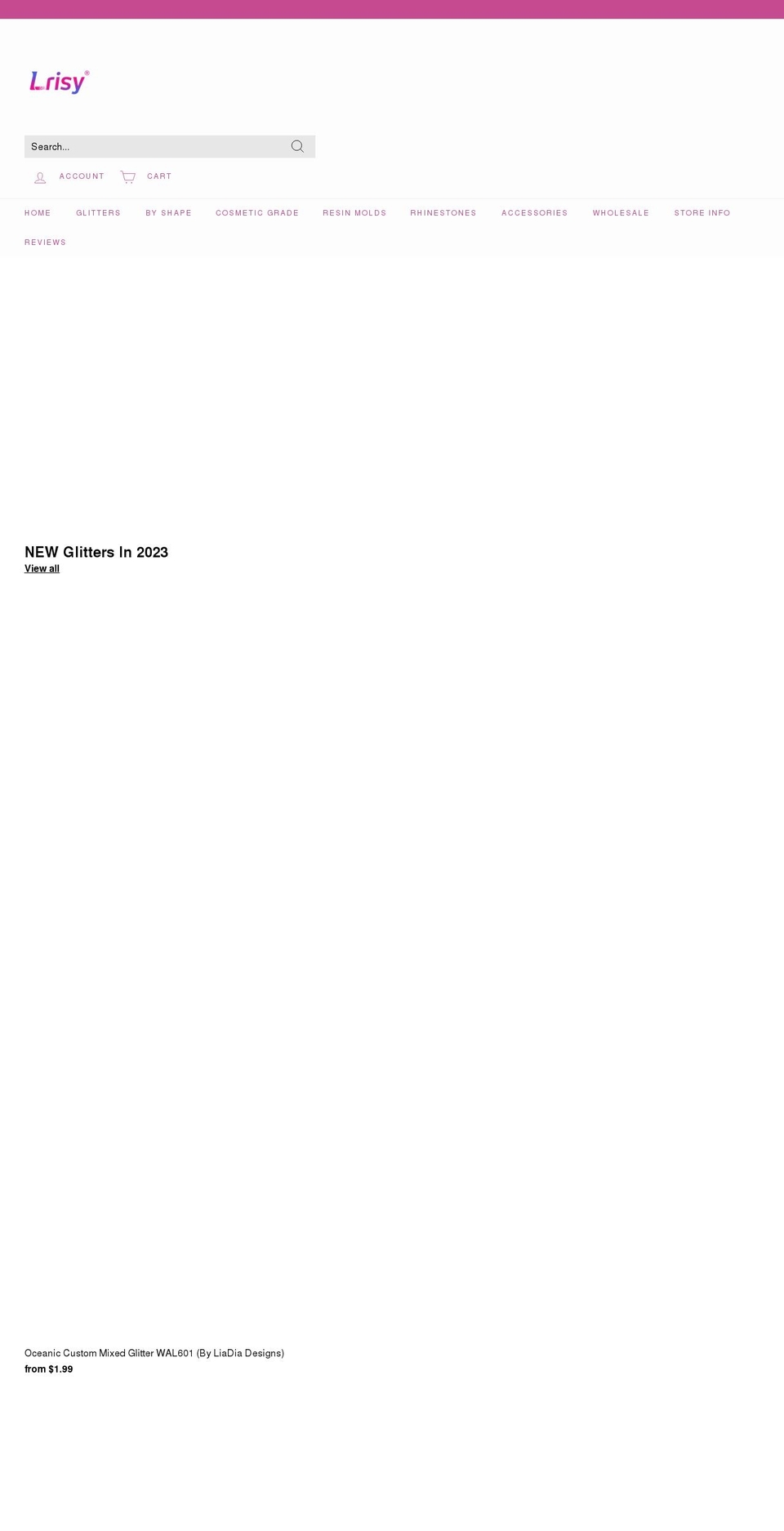 lrisy.com shopify website screenshot