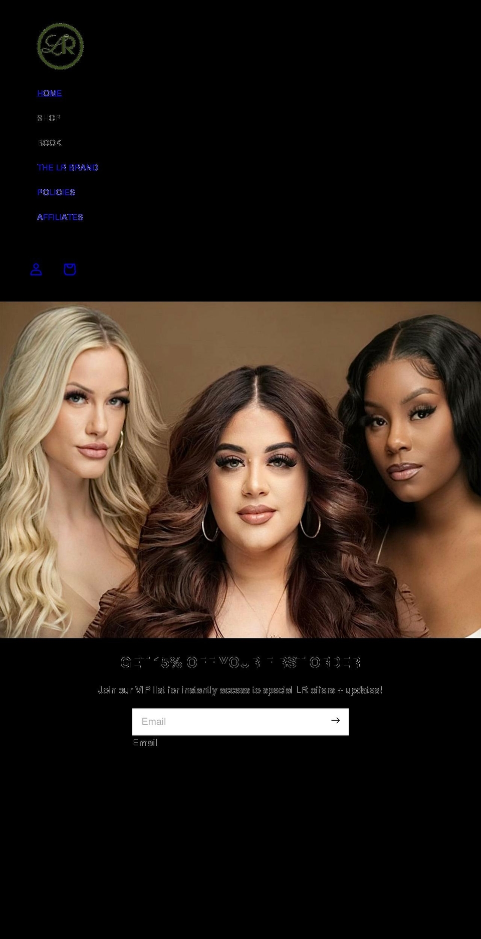 lrlashparlor.com shopify website screenshot