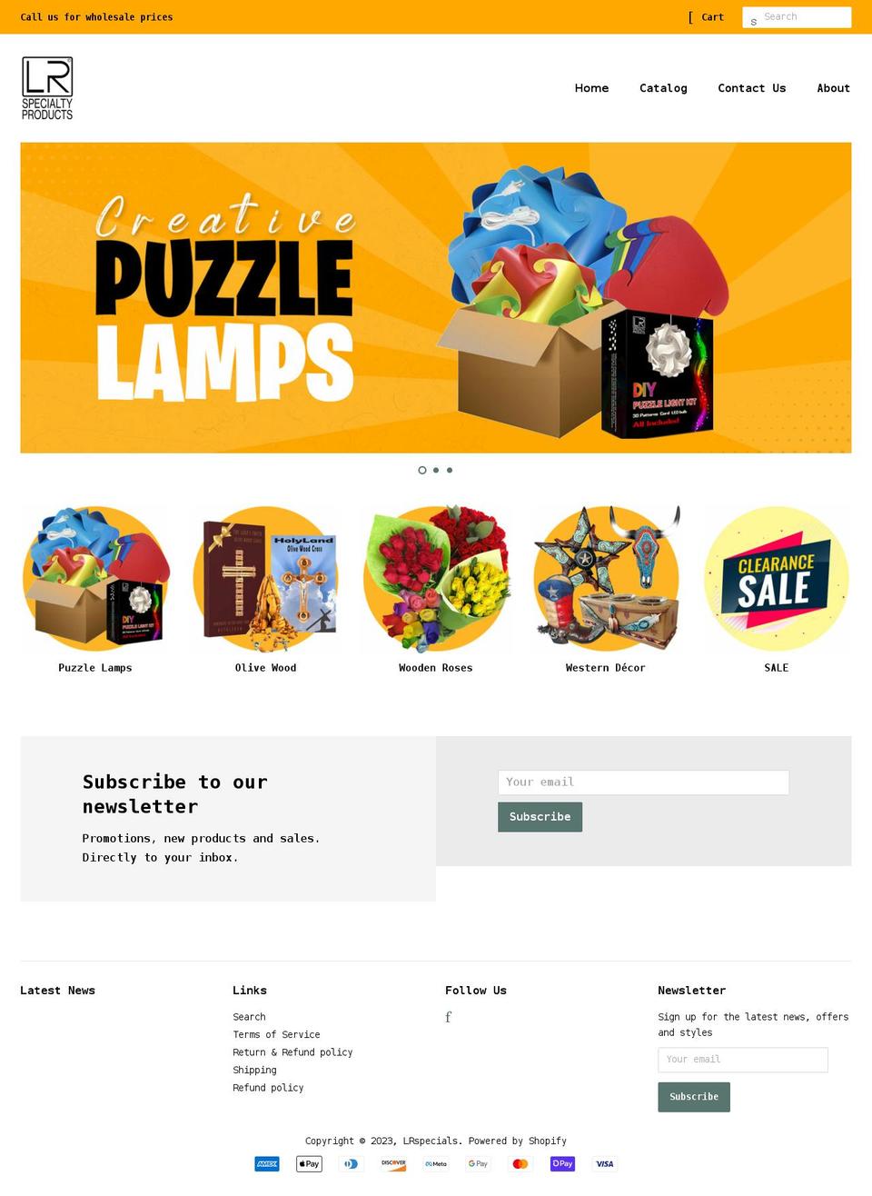 lrspecials.com shopify website screenshot