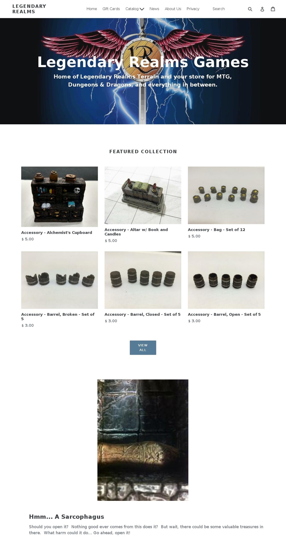 lrtgames.com — Shopify storefront screenshot