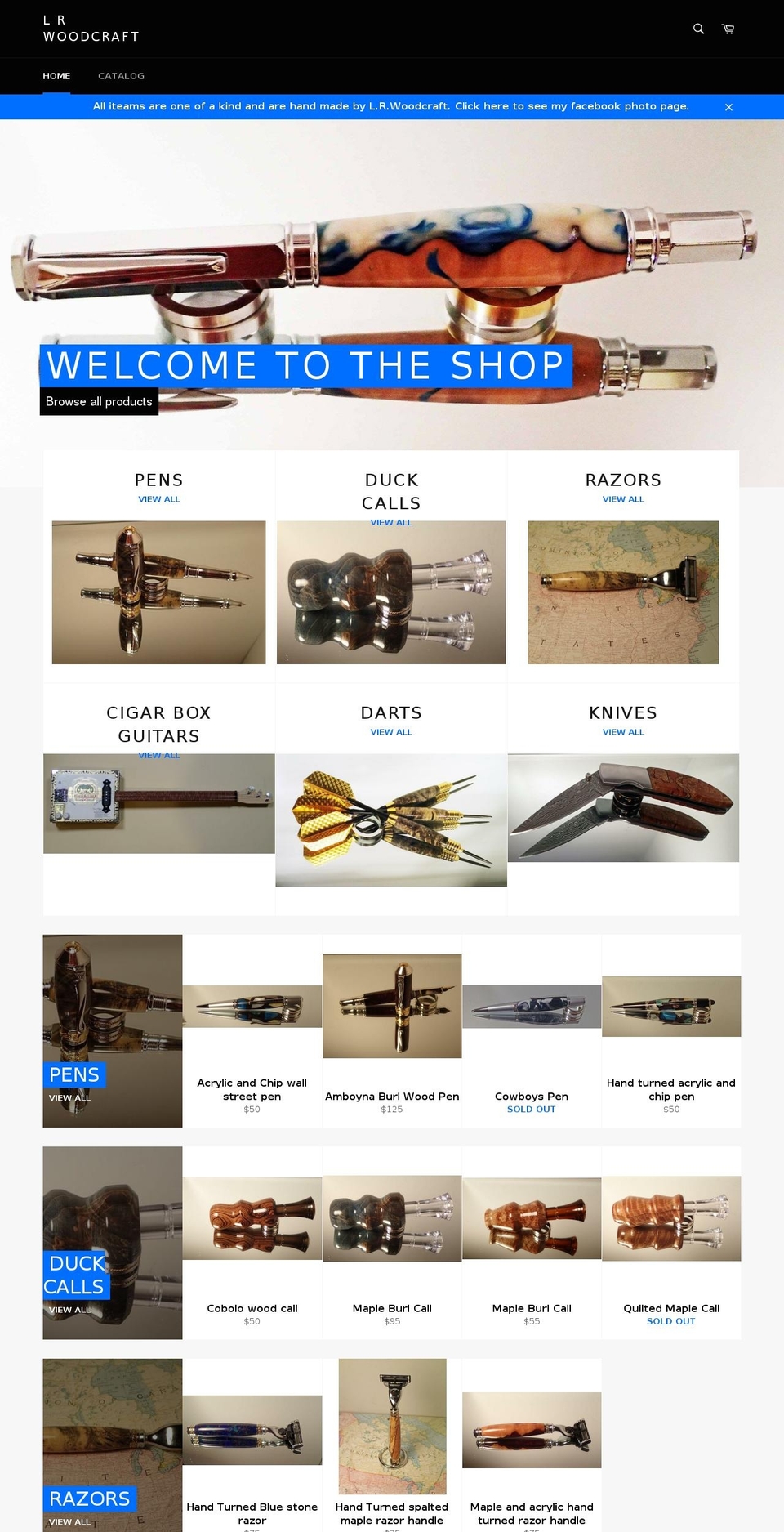 lrwoodcraft.com shopify website screenshot