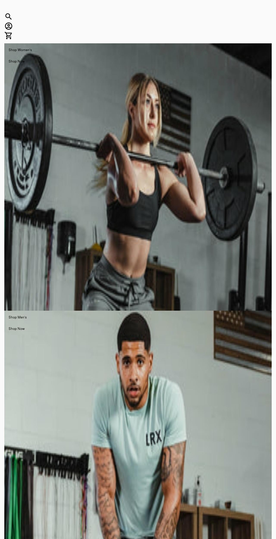 lrxapparel.com — Shopify storefront screenshot