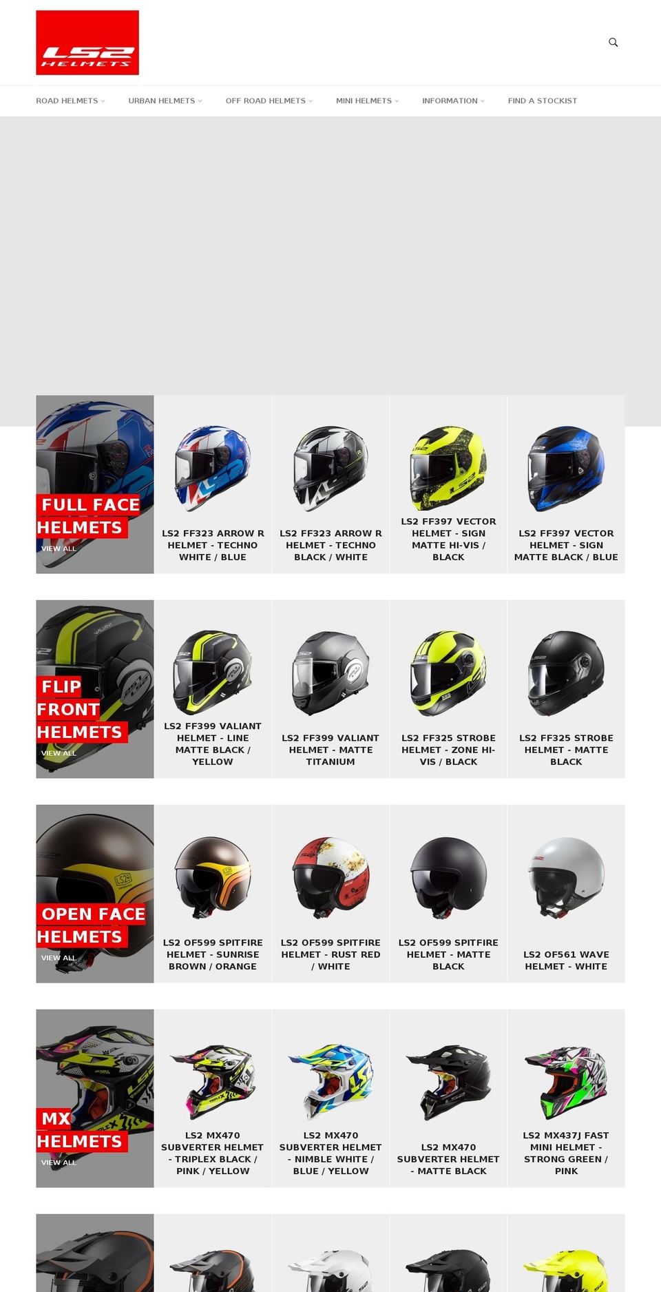 ls2helmets.com.au shopify website screenshot