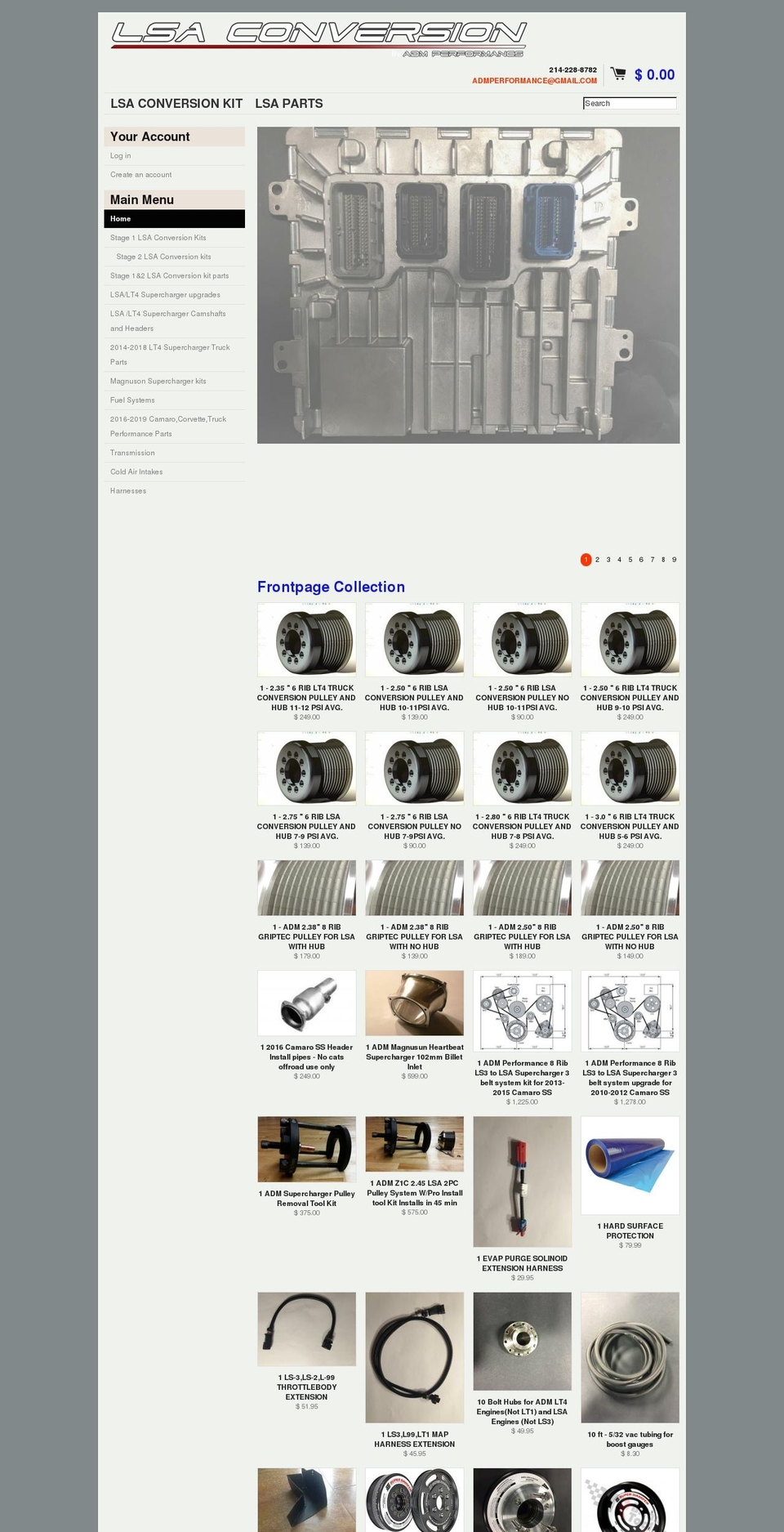 lsaconversion.com — Shopify storefront screenshot