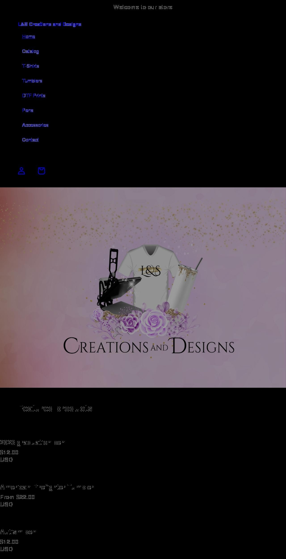 lscreations.net shopify website screenshot