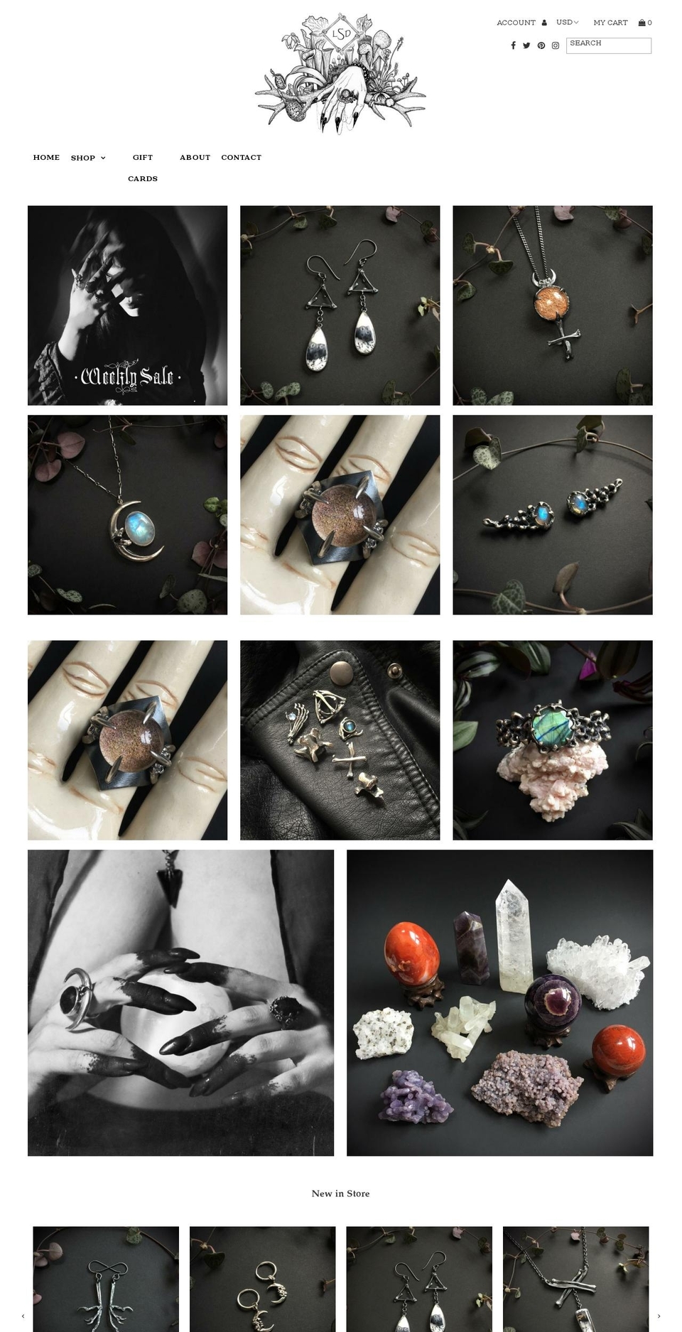 lsd-jewellery.com shopify website screenshot