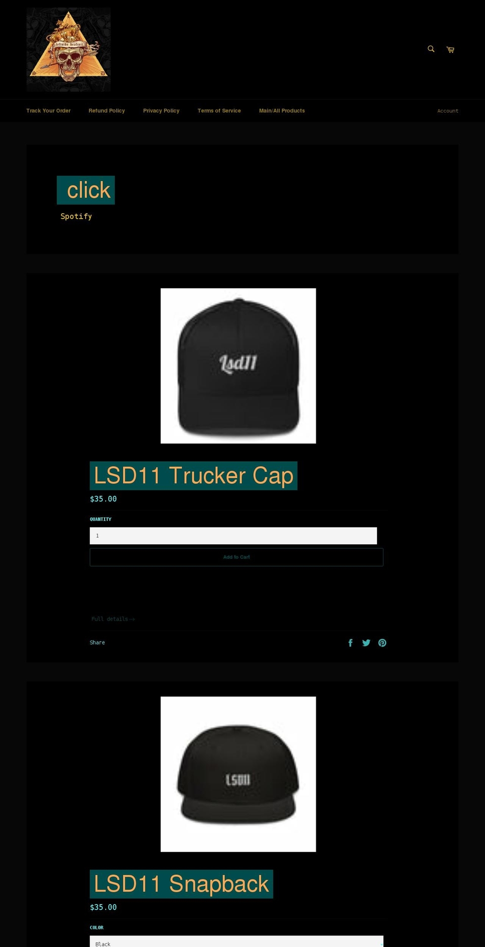 lsdeleven.com shopify website screenshot