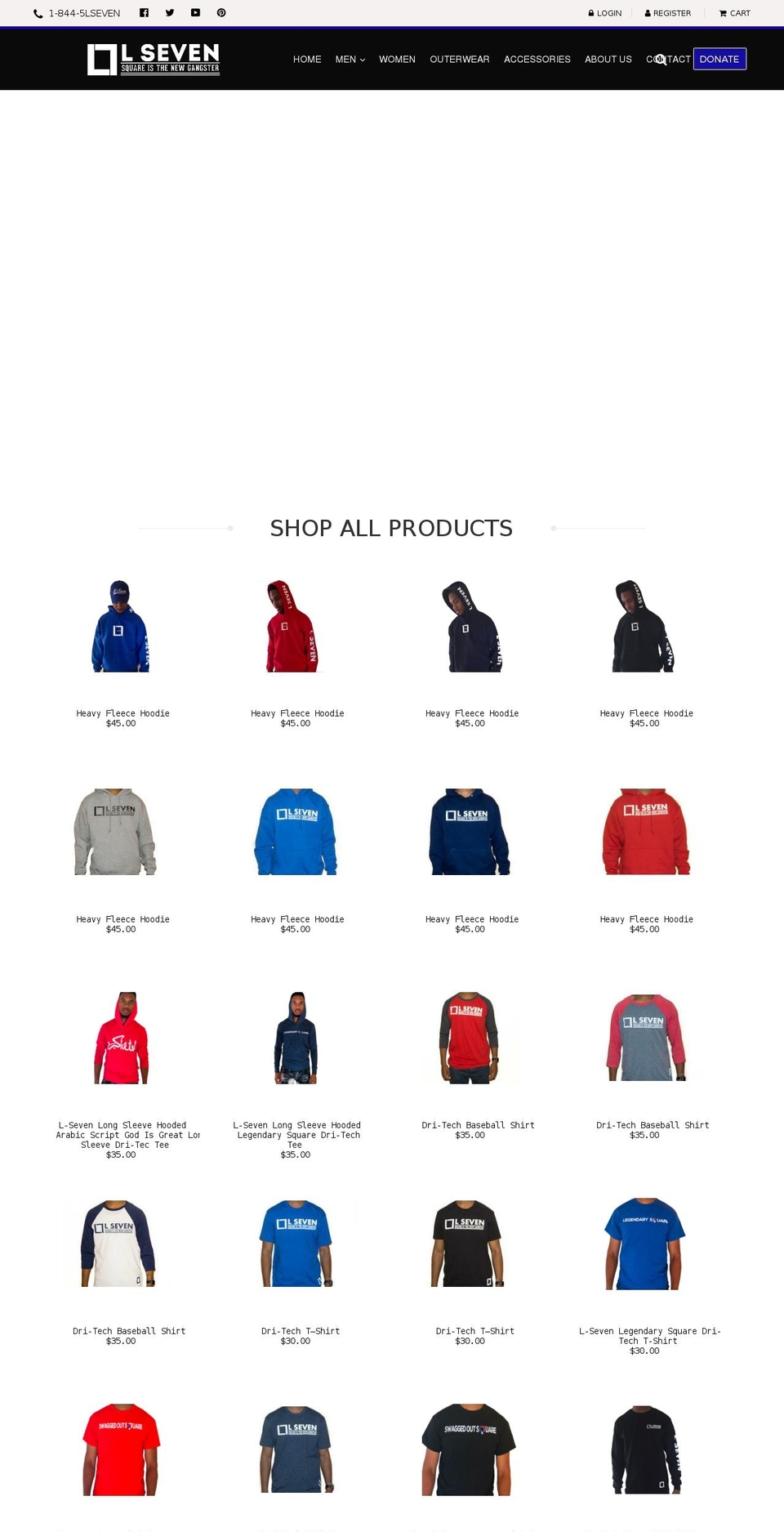 lsevenclothing.com — Shopify storefront screenshot