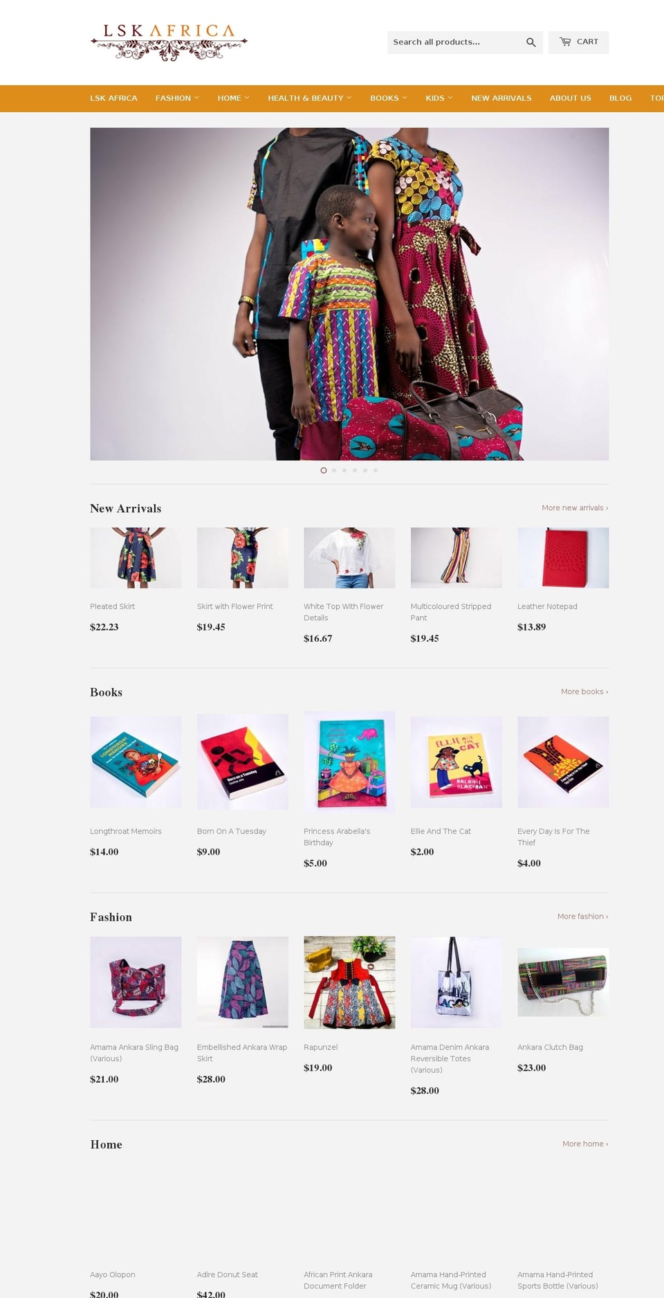 lskafrica.com — Shopify storefront screenshot