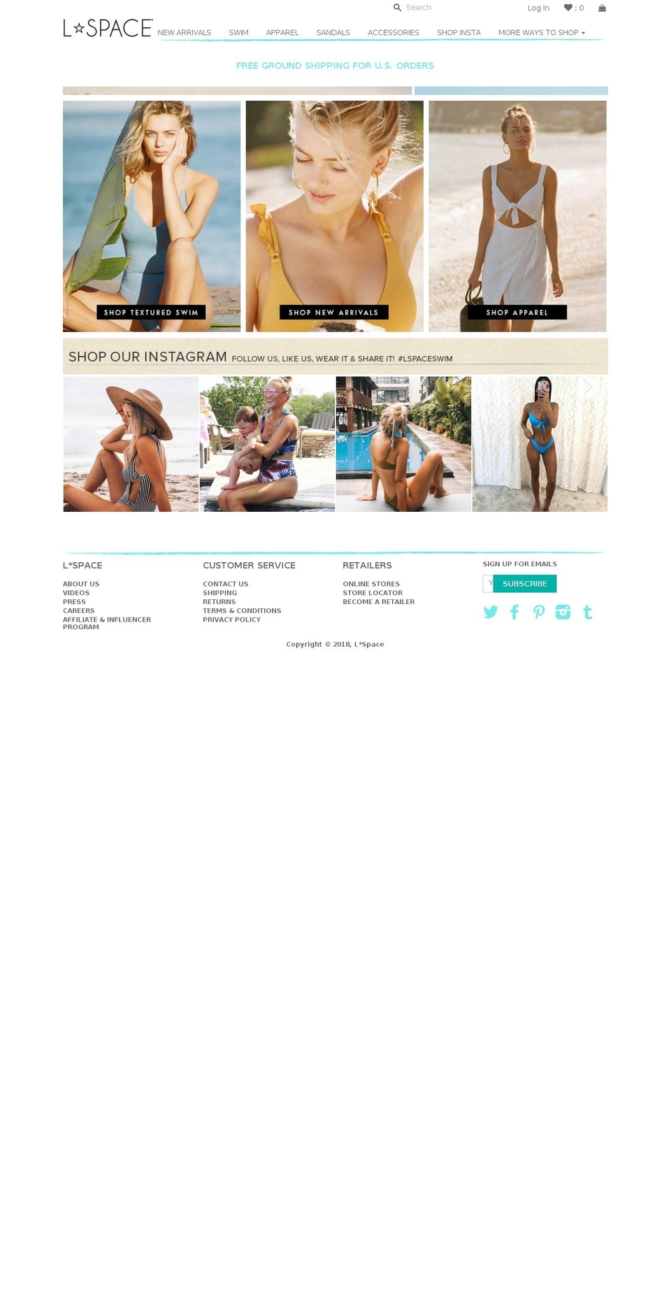 LSPACE 1.5.3 Shopify theme site example lspaceswim.org