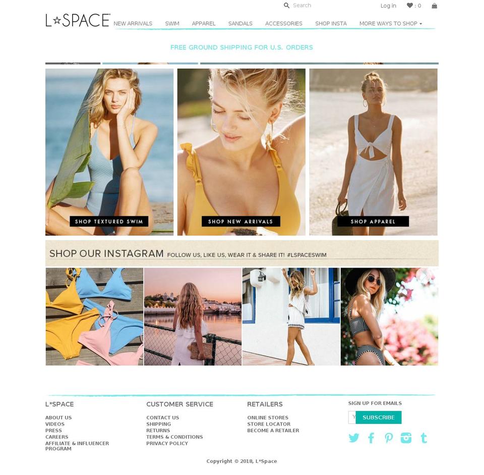 lspaceswim.store shopify website screenshot