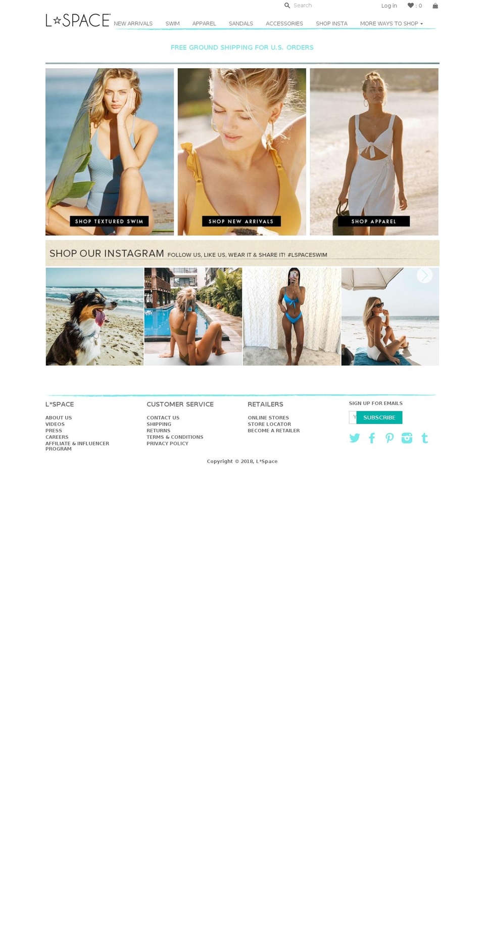 LSPACE 1.5.3 Shopify theme site example lspaceswimwear.com