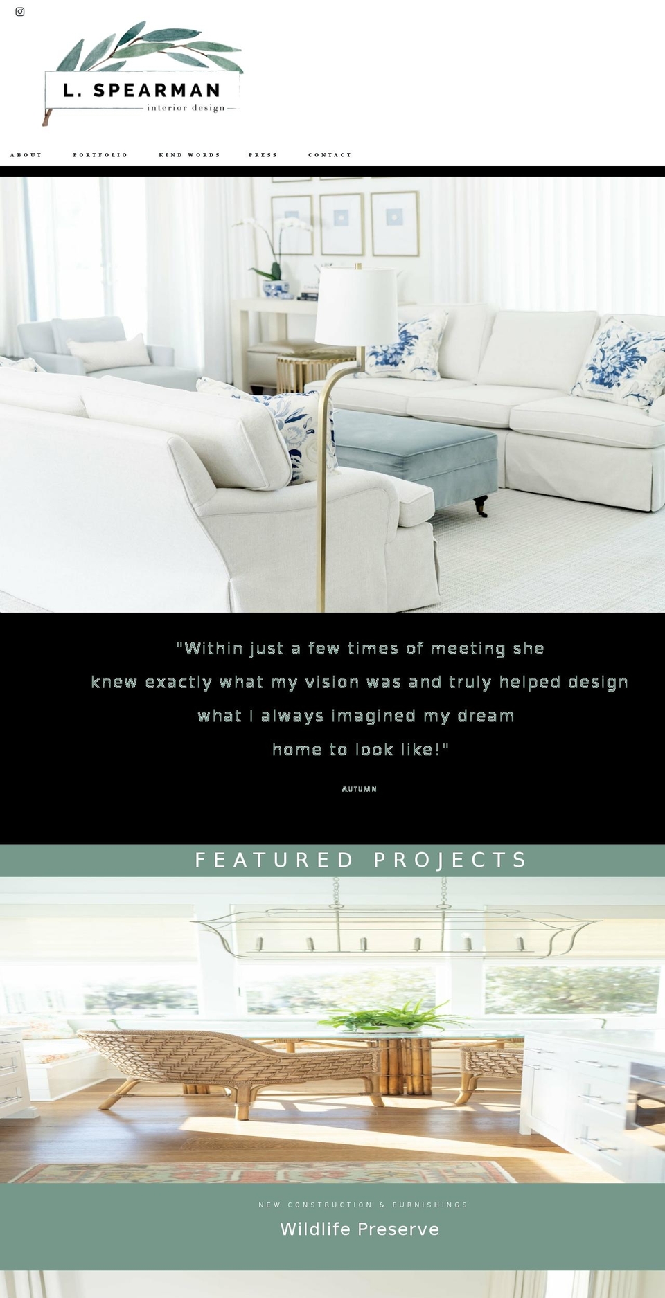 lspearman.com shopify website screenshot