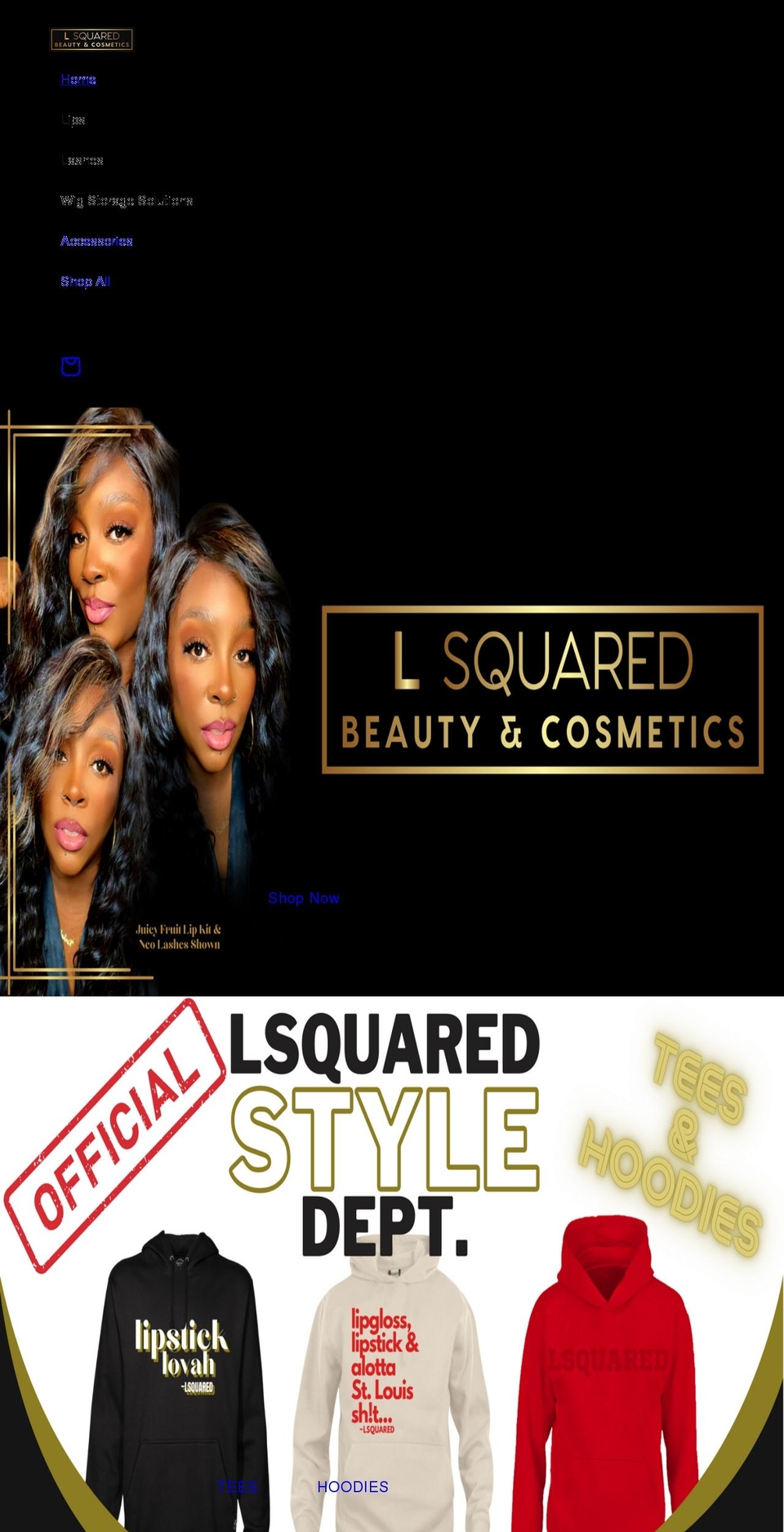 lsquaredbykim.com shopify website screenshot