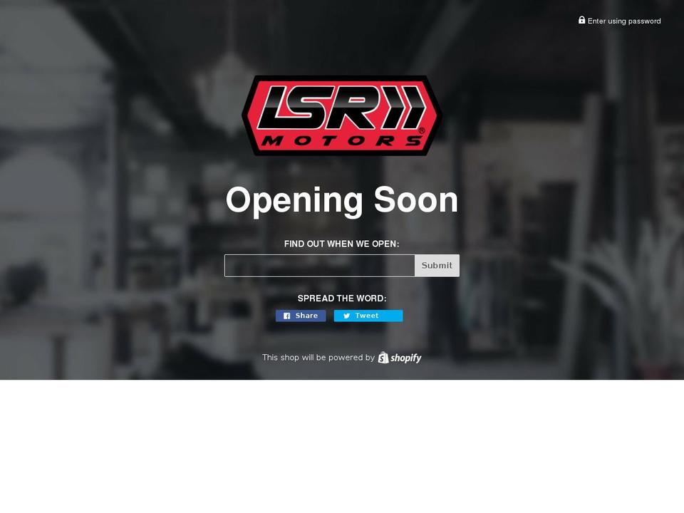 lsrmotors-shop.com — Shopify storefront screenshot