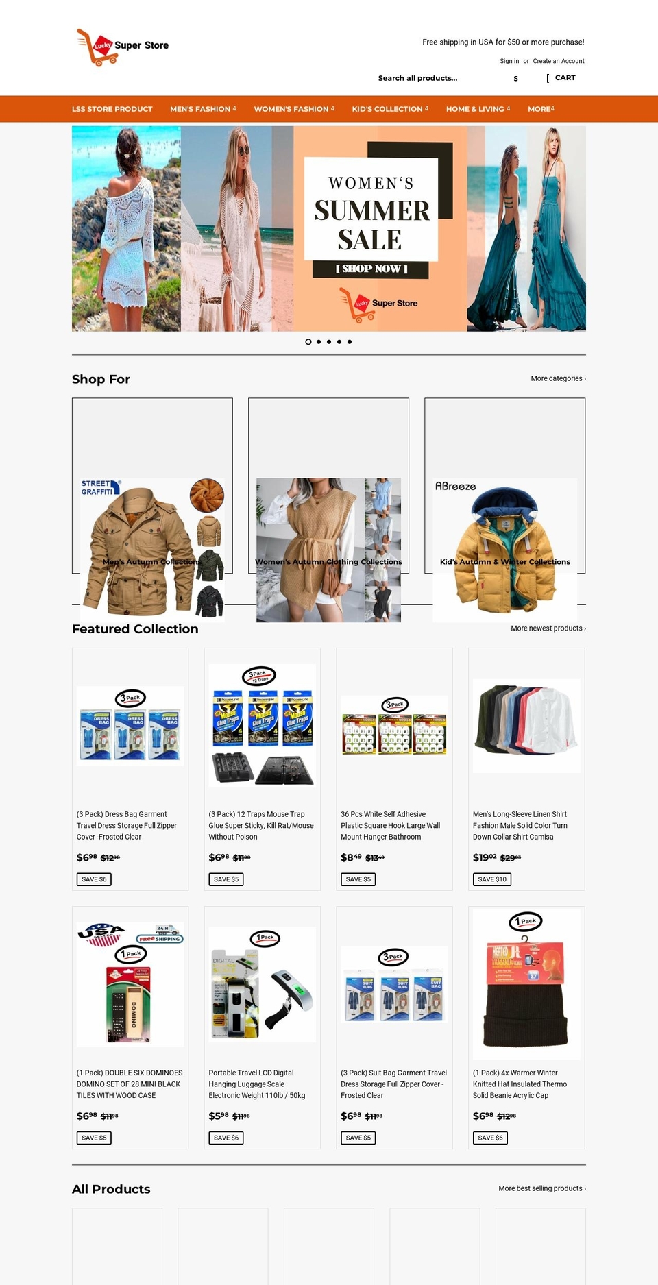 lssonlinemart.com shopify website screenshot