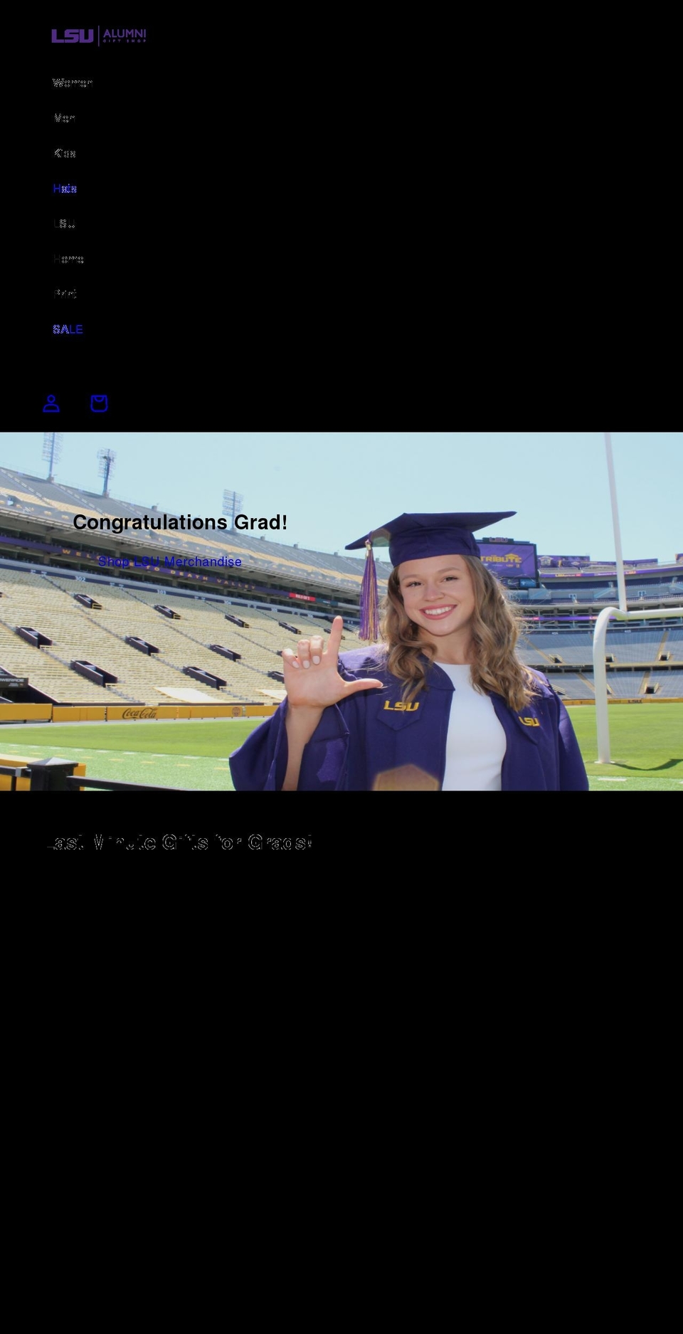 lsu-alumni-association-gift-shop.myshopify.com shopify website screenshot