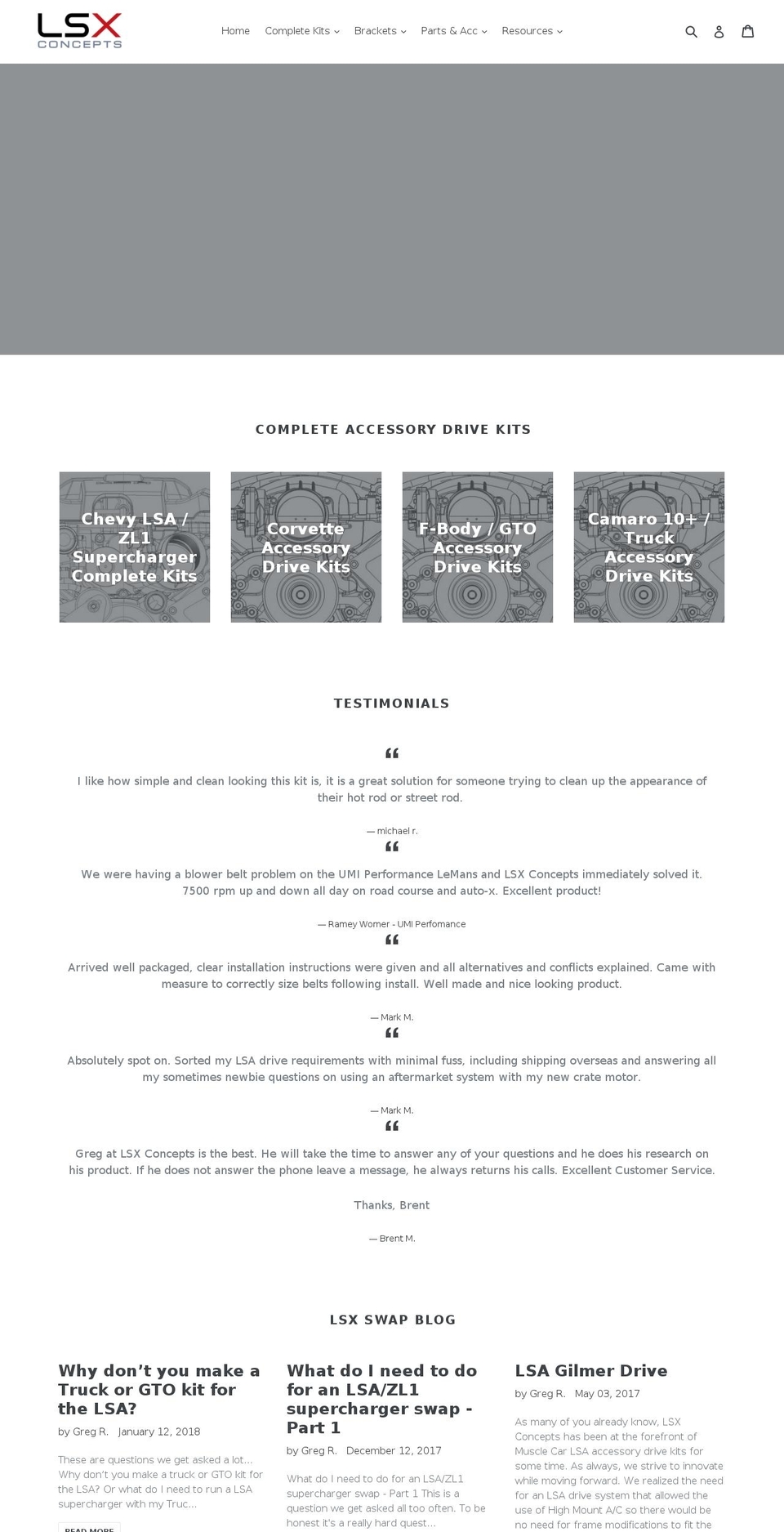 lsxconcepts.com shopify website screenshot