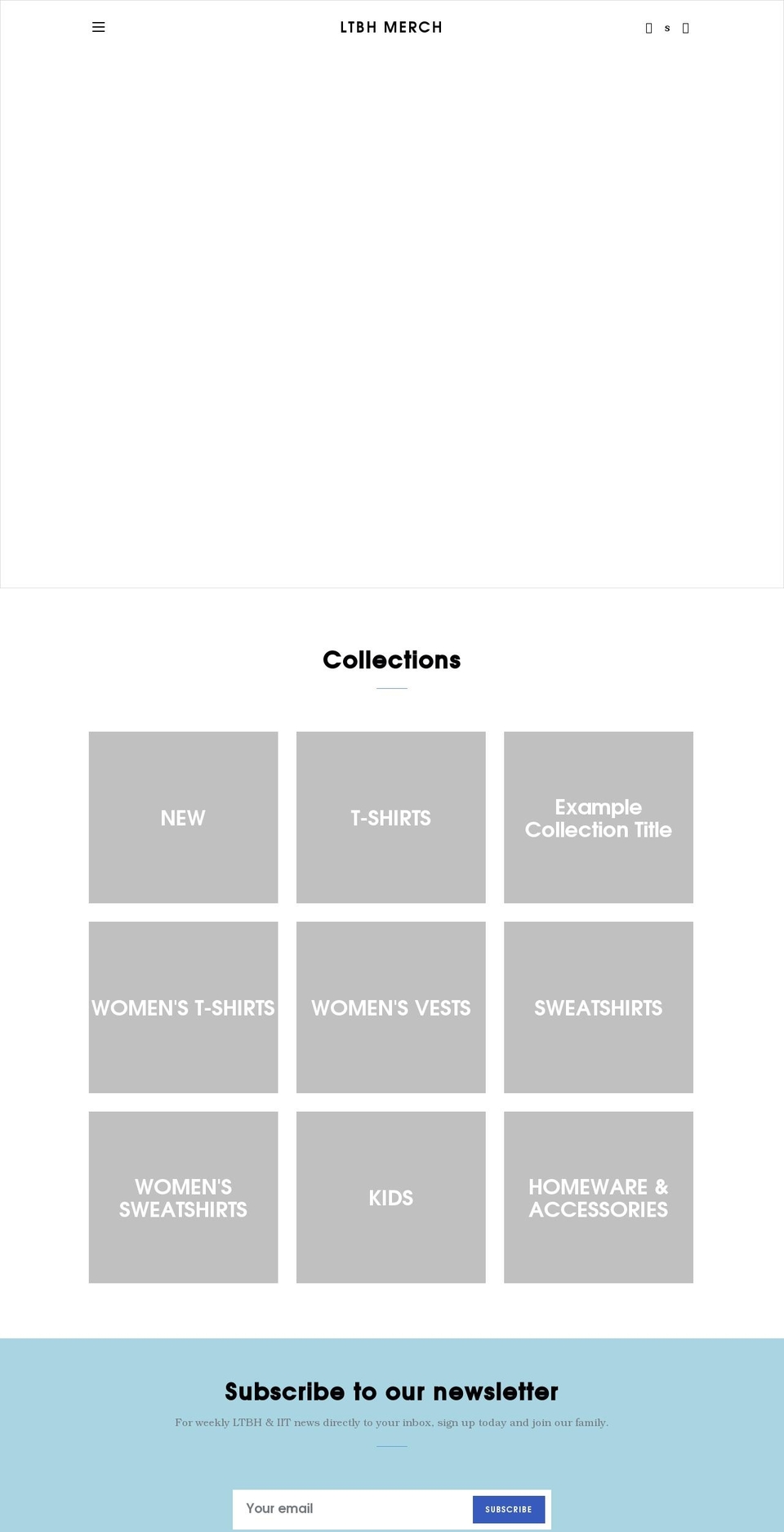 ltbhmerch.com shopify website screenshot