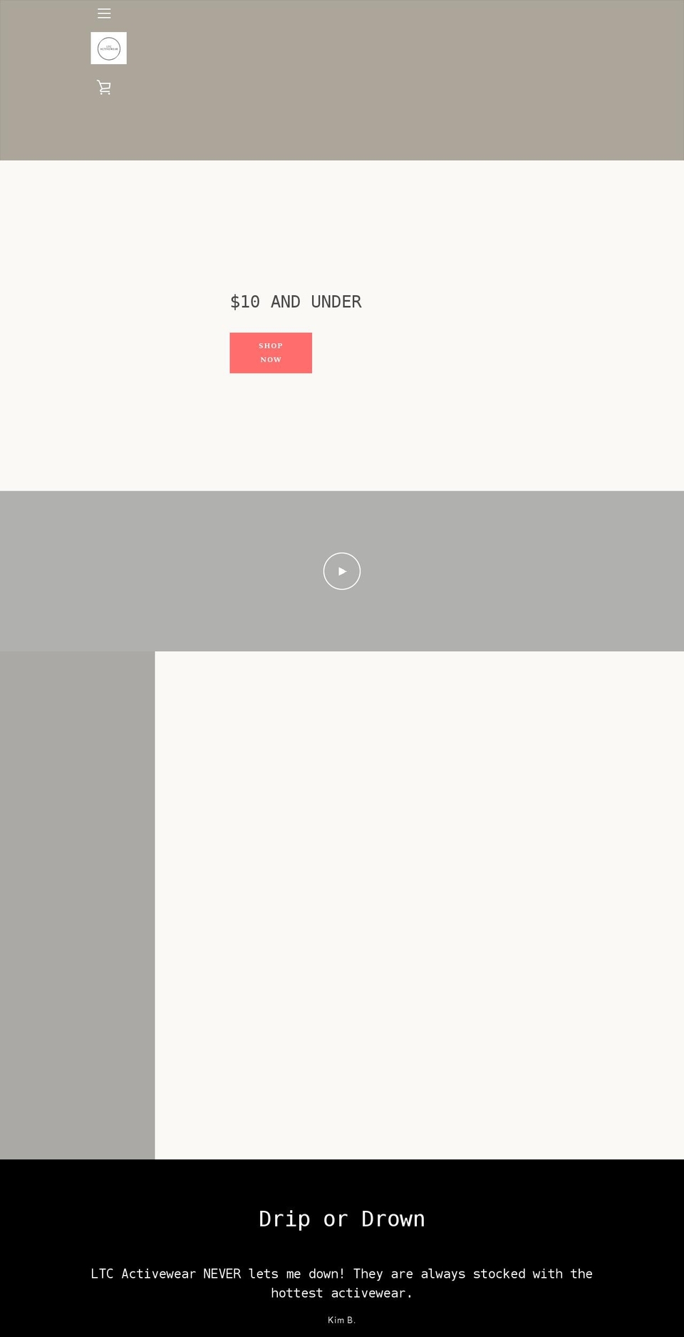 ltcactivewear.com shopify website screenshot