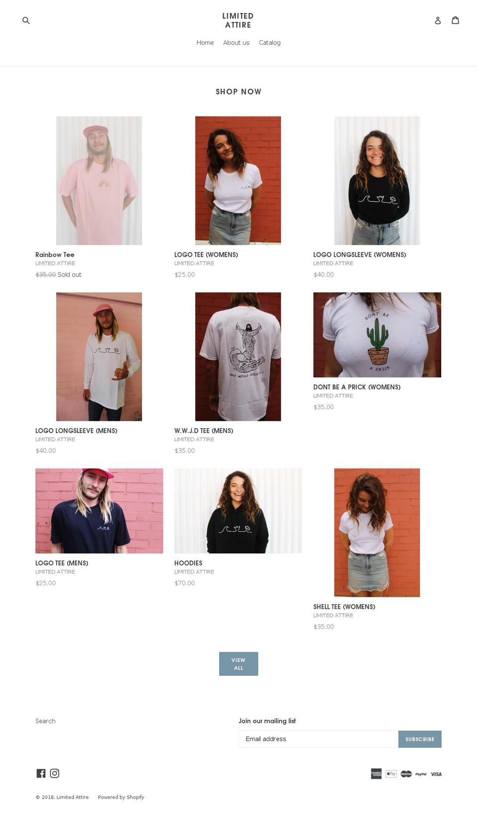 ltdattire.com — Shopify storefront screenshot
