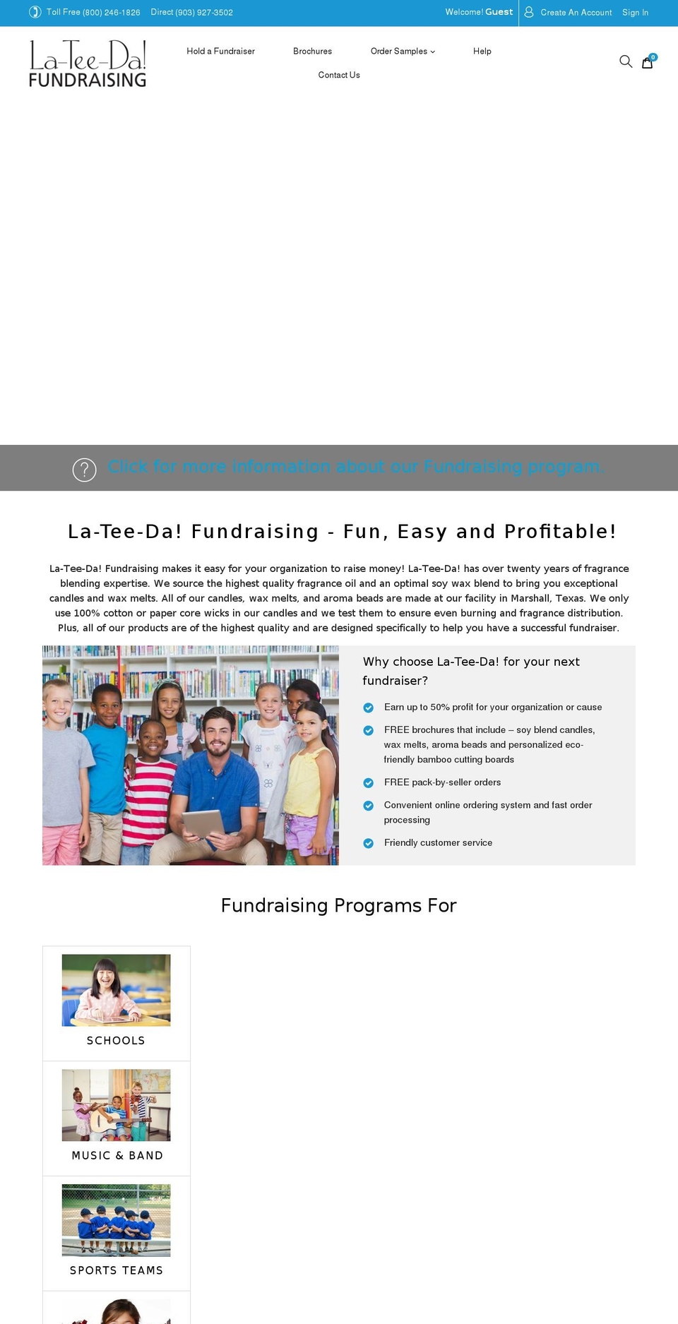 ltdfundraising.com — Shopify storefront screenshot