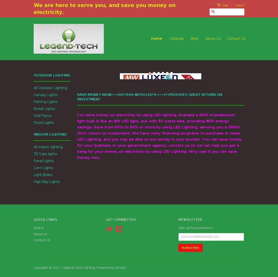 ltleds.com shopify website screenshot