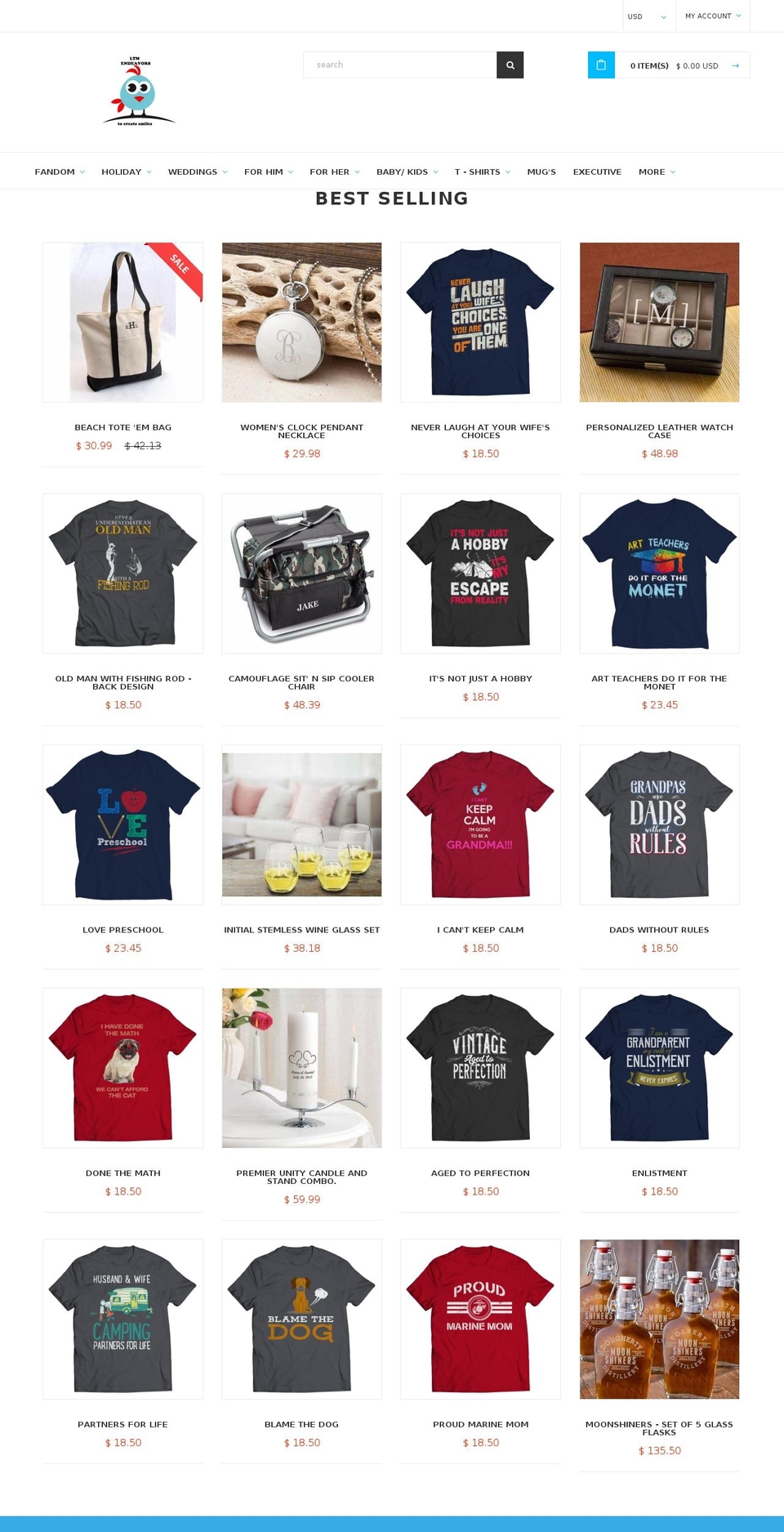 ltm-endeavors-gifts.myshopify.com shopify website screenshot