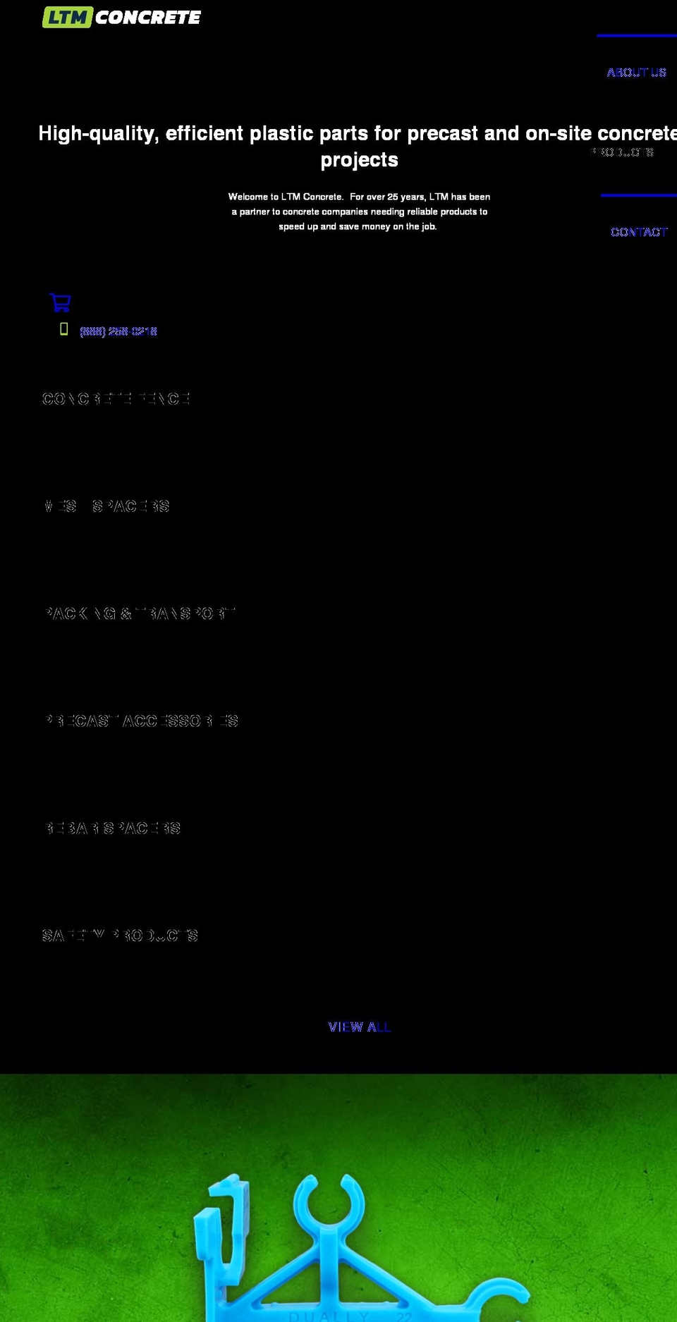 ltmconcrete.com shopify website screenshot