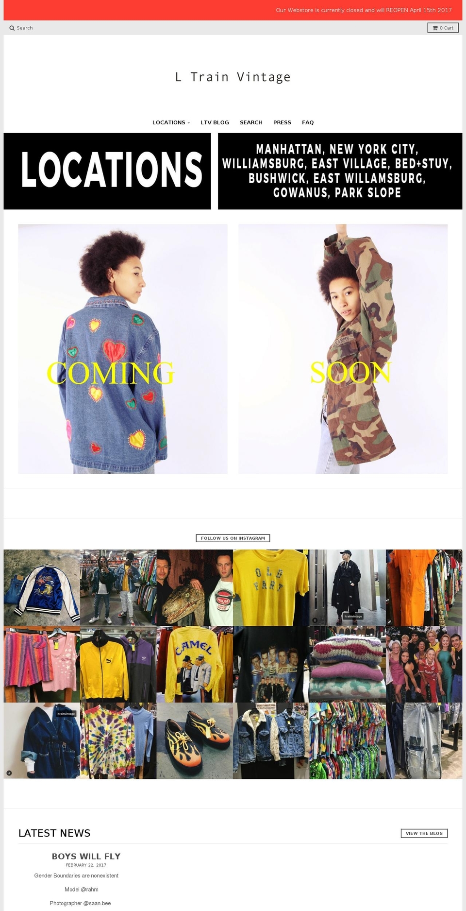 ltrainvintage.com shopify website screenshot
