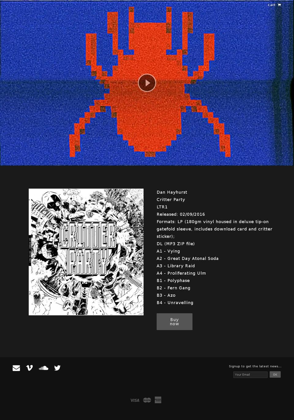 ltrrecords.com shopify website screenshot