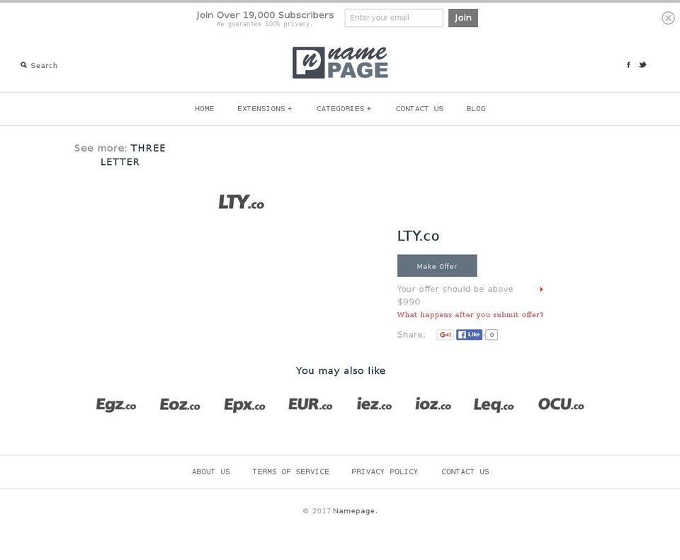 lty.co shopify website screenshot