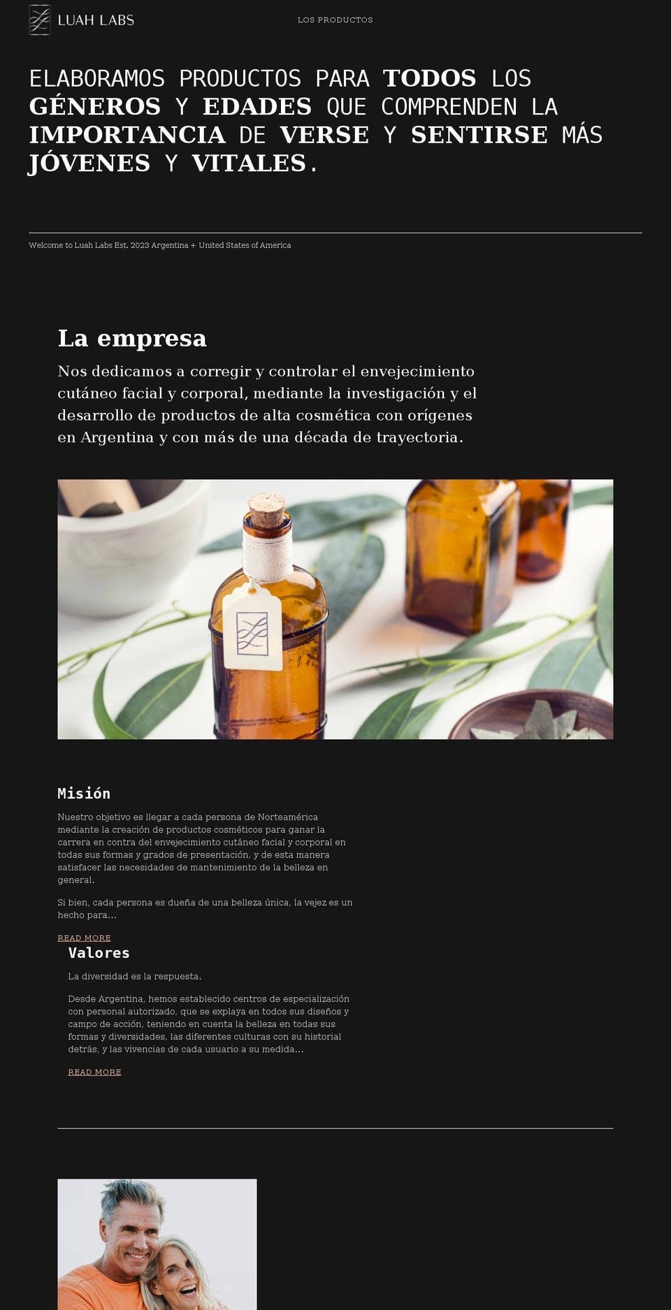 luah-labs.myshopify.com shopify website screenshot