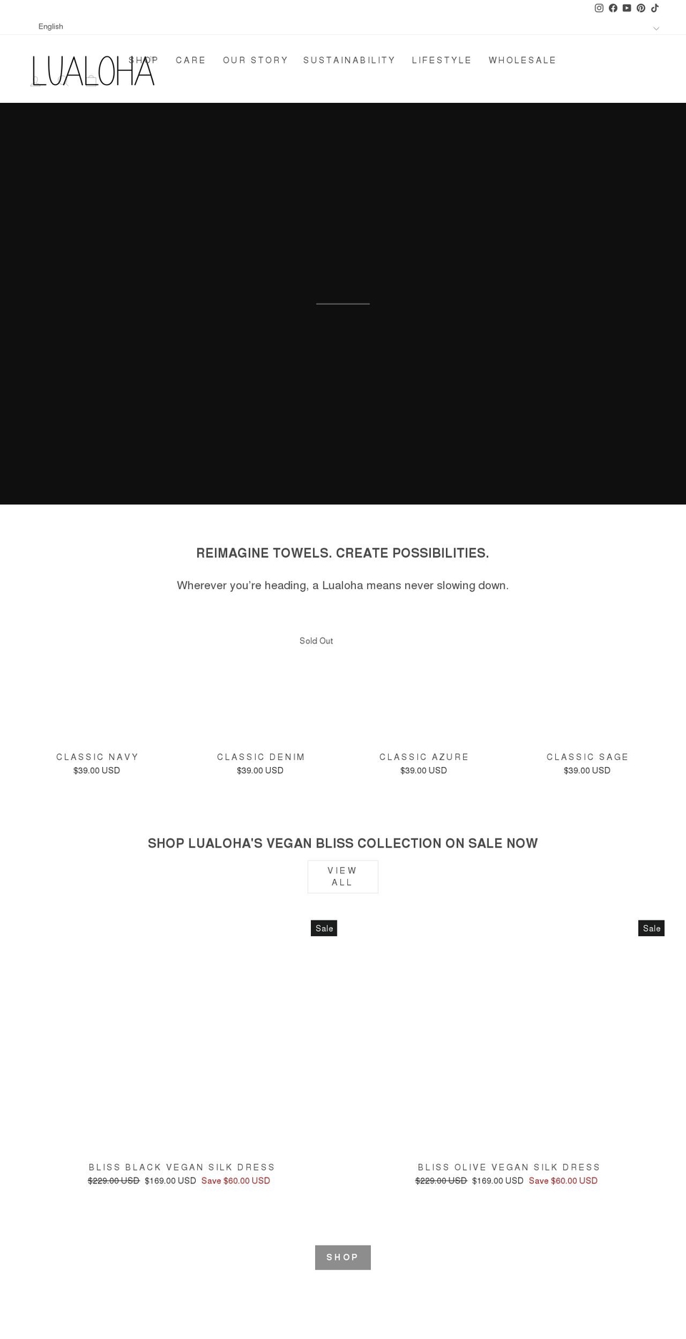 lualoha.com shopify website screenshot