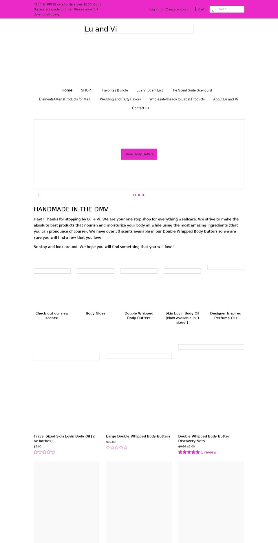 luandvi.com shopify website screenshot