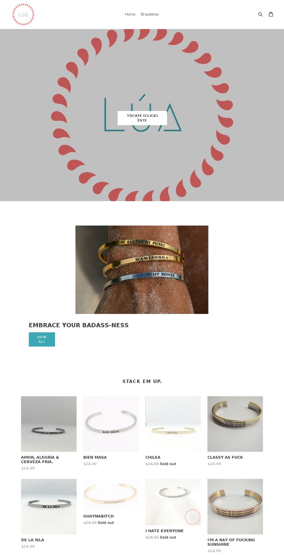 luapuertorico.com — Shopify storefront screenshot