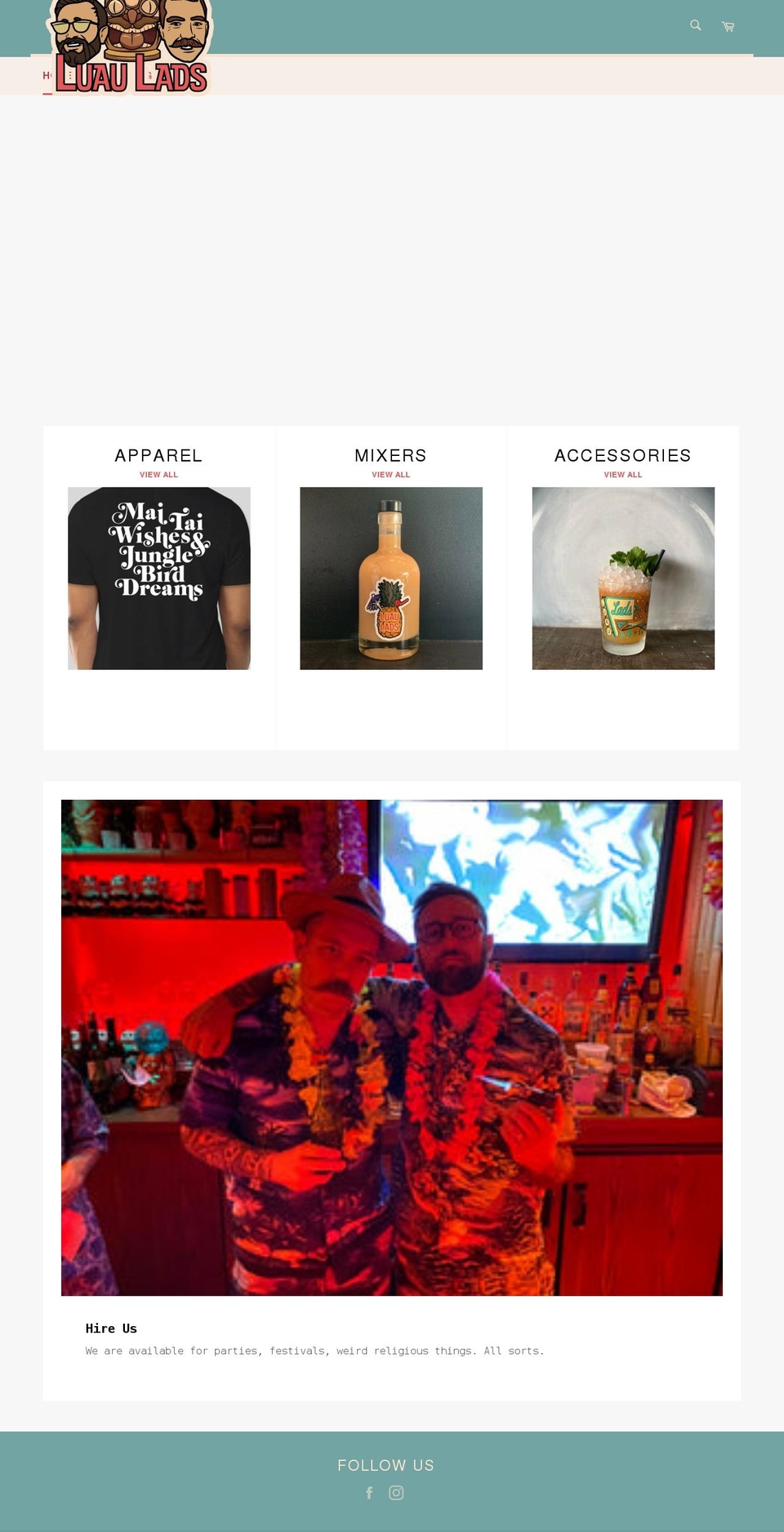 luaulads.com shopify website screenshot