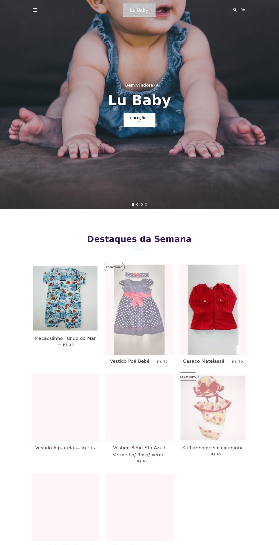 lubaby.com.br shopify website screenshot