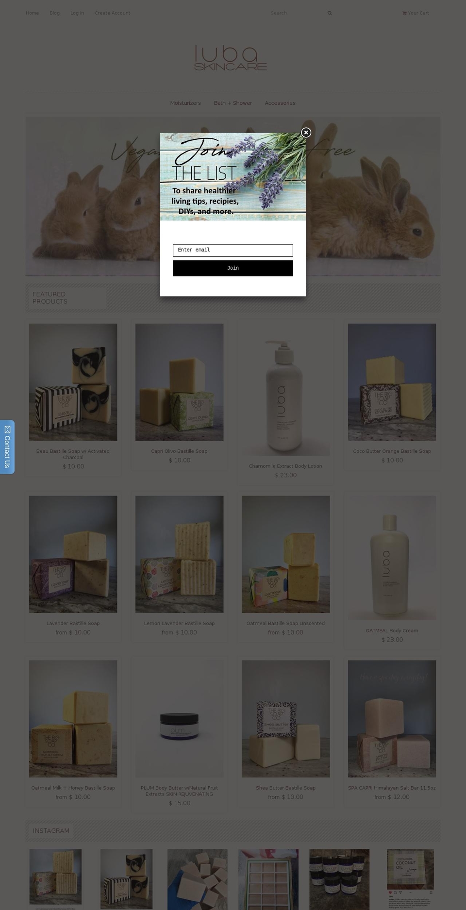 lubaproducts.com — Shopify storefront screenshot