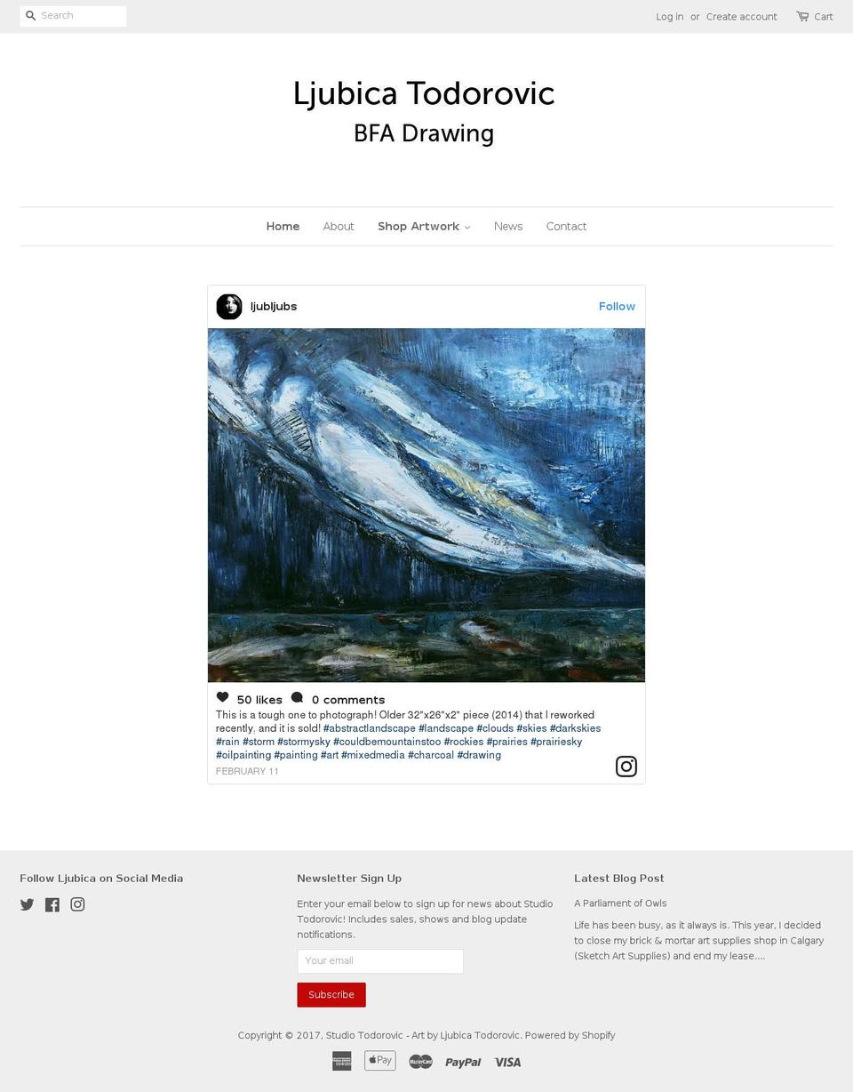 lubatodorovic.com shopify website screenshot