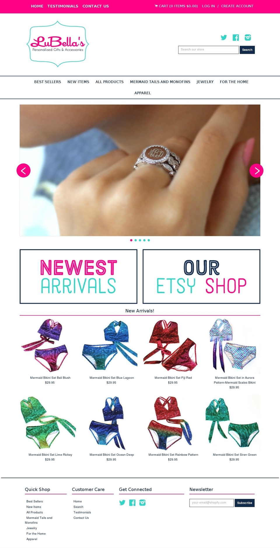 lubellas.com shopify website screenshot