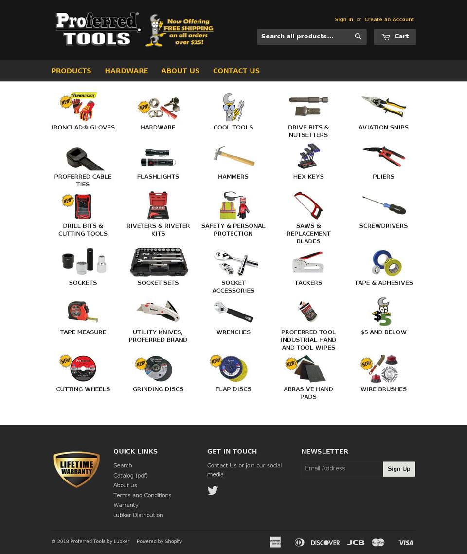 lubkertools.com — Shopify storefront screenshot