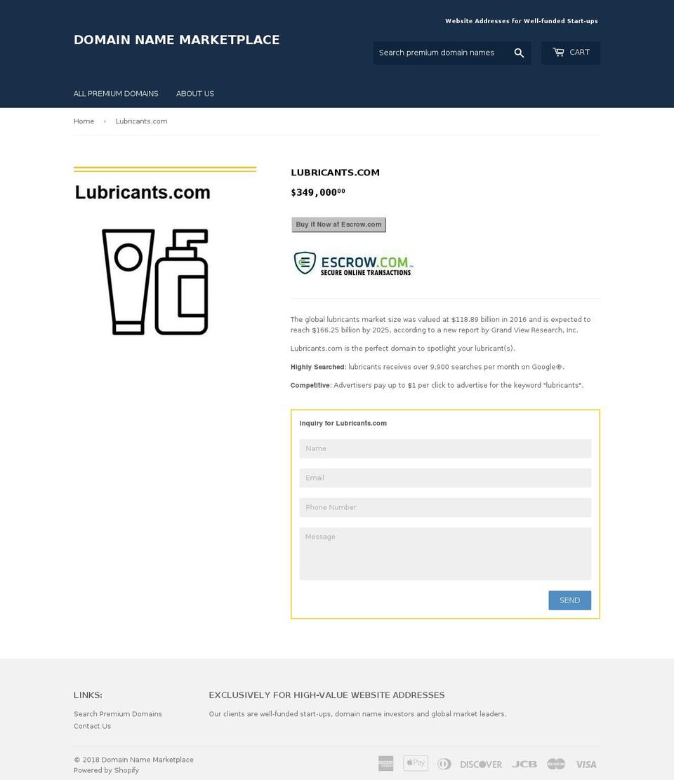 lubricantguide.com — Shopify storefront screenshot