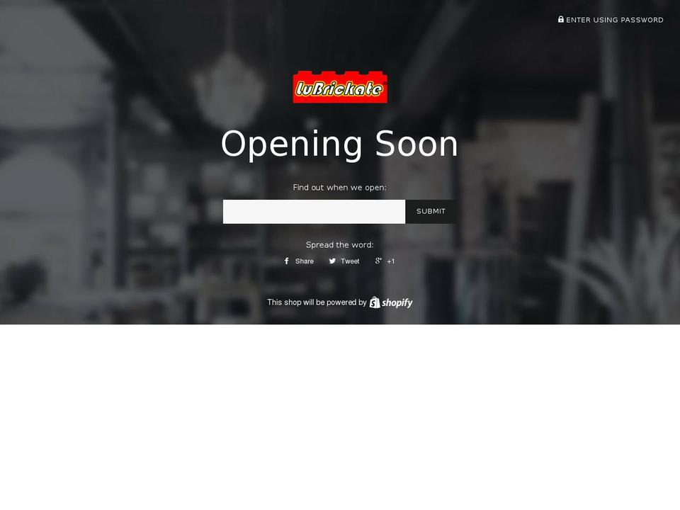 lubrickate.com — Shopify storefront screenshot
