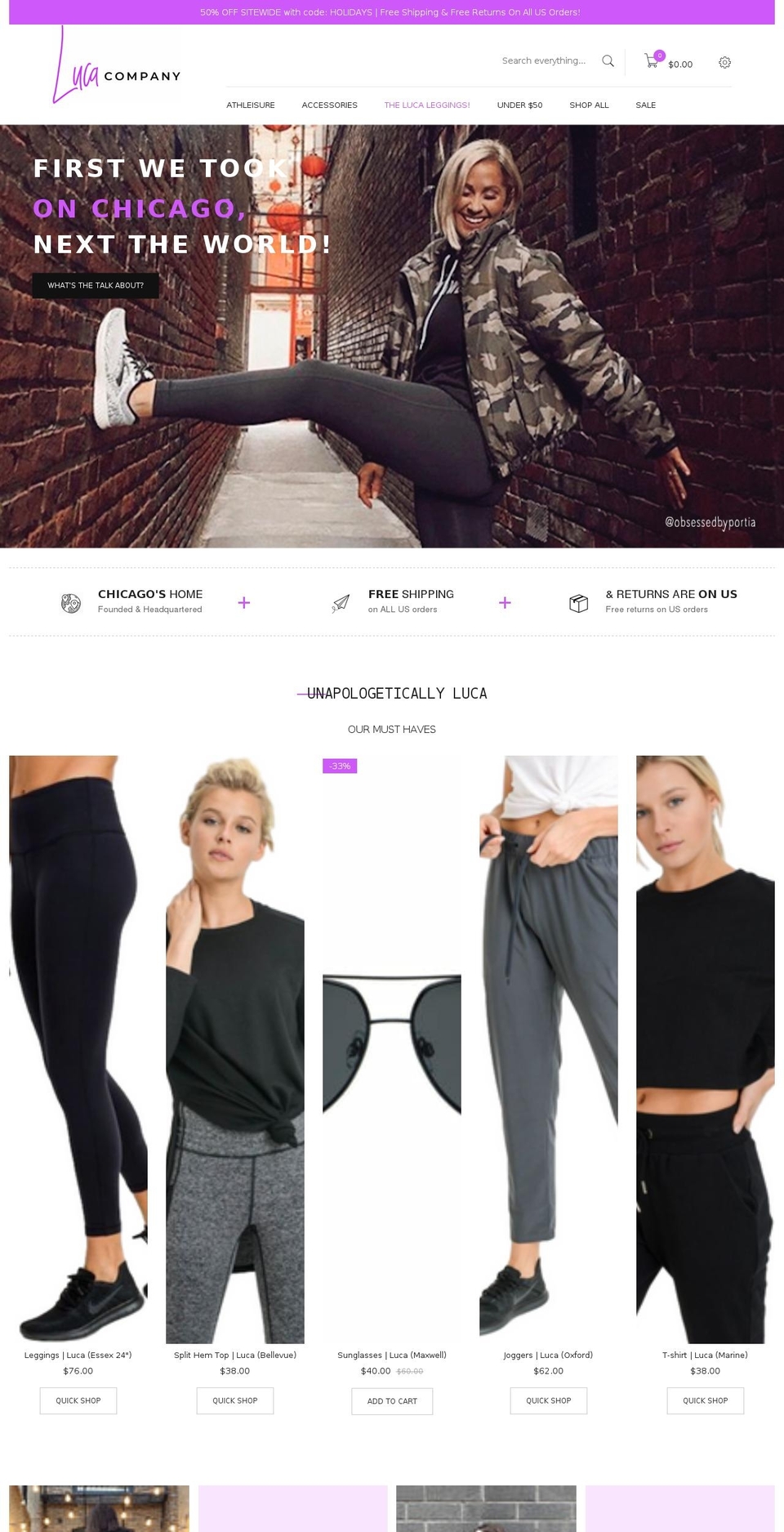 luca-co.com shopify website screenshot
