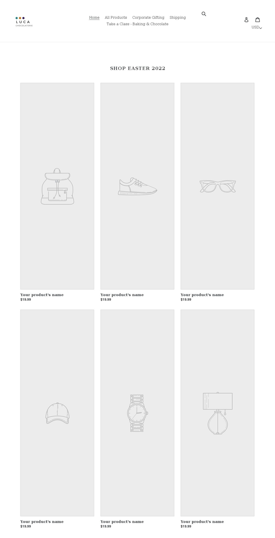 lucachocolaterie.com shopify website screenshot
