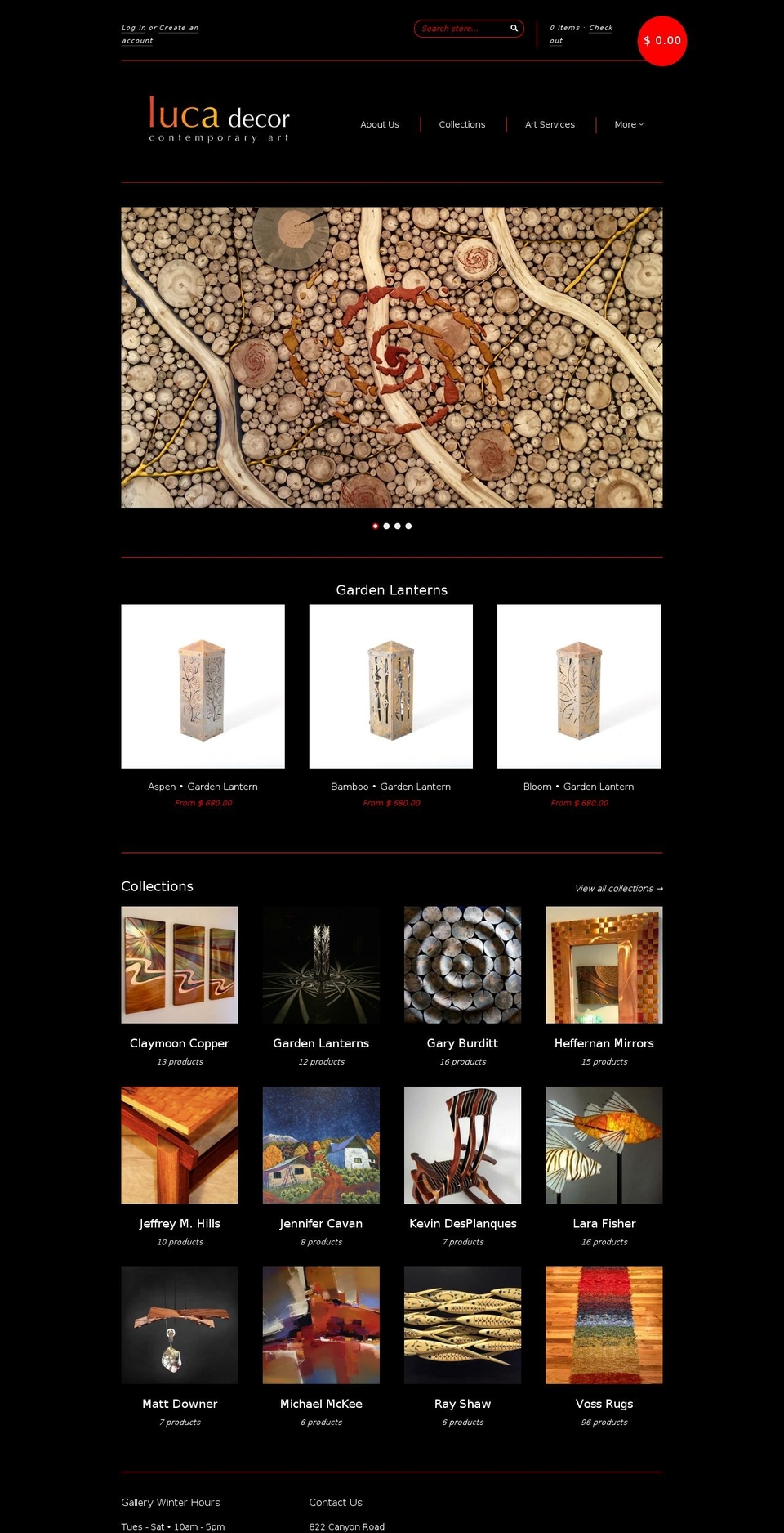 lucadecor.com shopify website screenshot