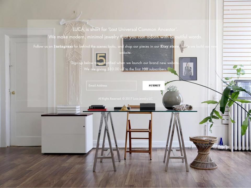 lucajewelry.com shopify website screenshot